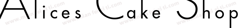 Alices Cake Shop字体转换